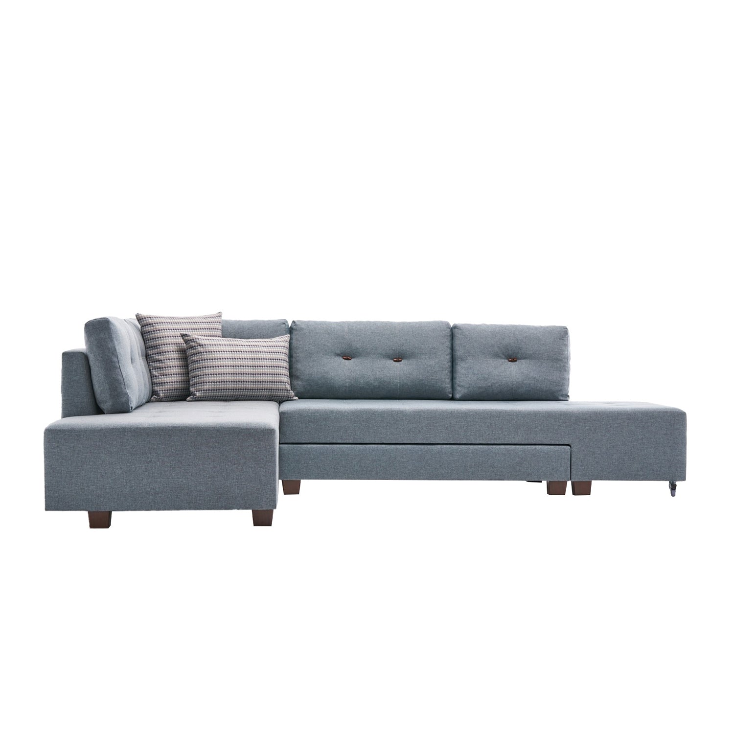 Manama – Light Blue L Shaped Corner Sofa Bed | Modular Sectional