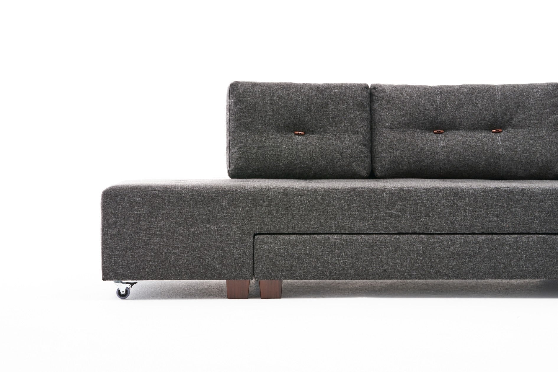 Manama – Anthracite L Shaped Corner Sofa Bed | Modular Sectional