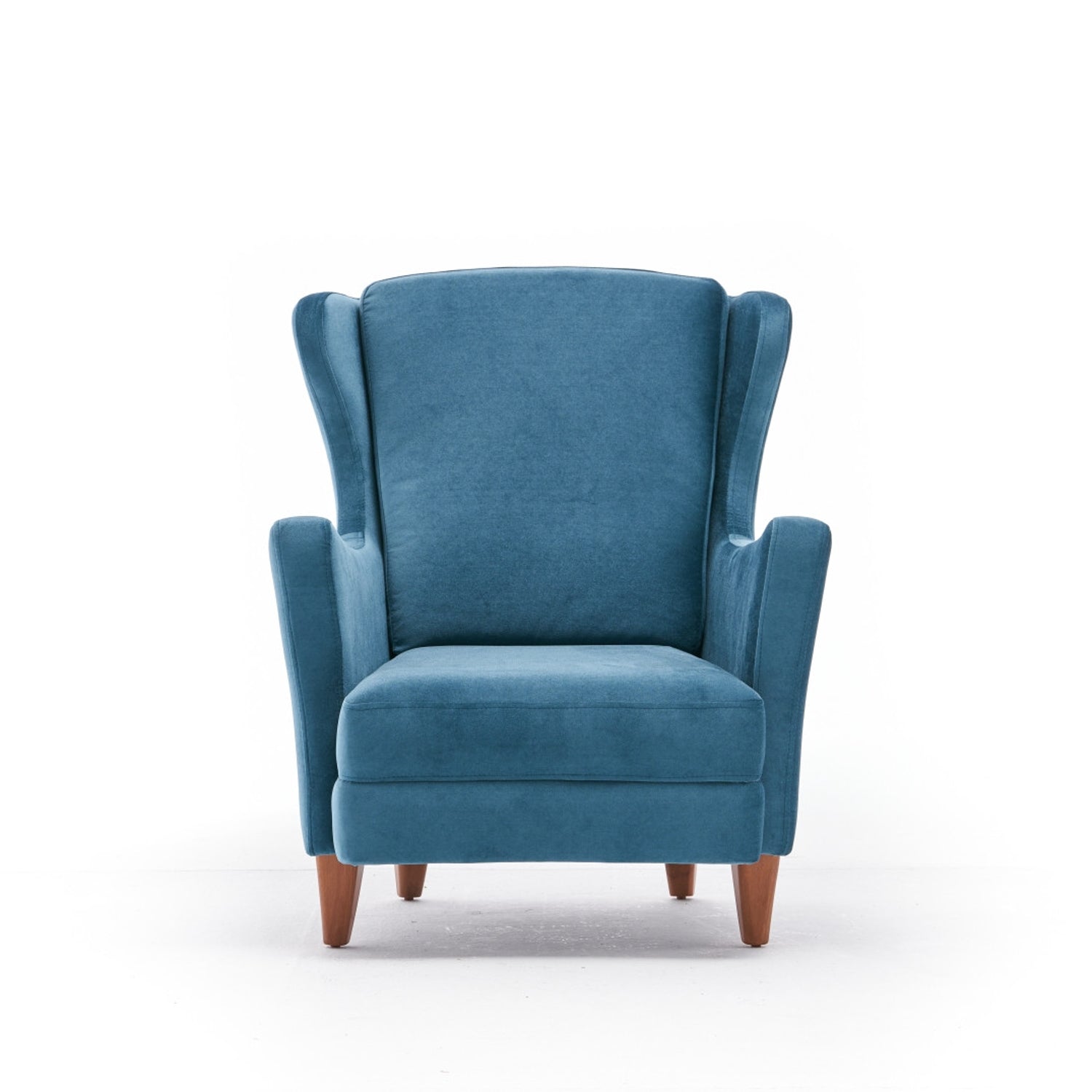 Lola Berjer  | Turquoise Wing Chair – Designer Lounge Armchair