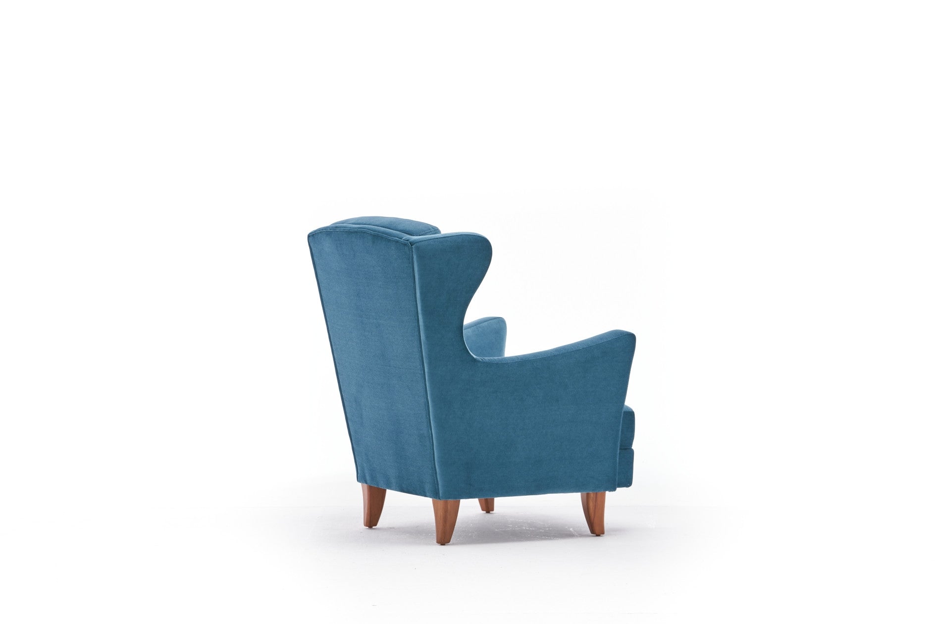 Lola Berjer  | Turquoise Wing Chair – Designer Lounge Armchair