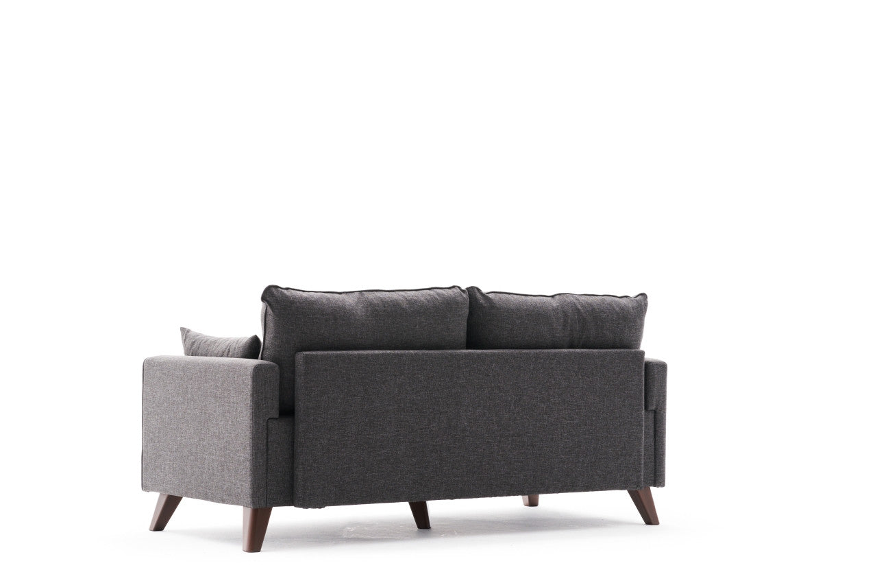 Bella – Anthracite 2 Seater Sofa | Compact Modern Couch for Two
