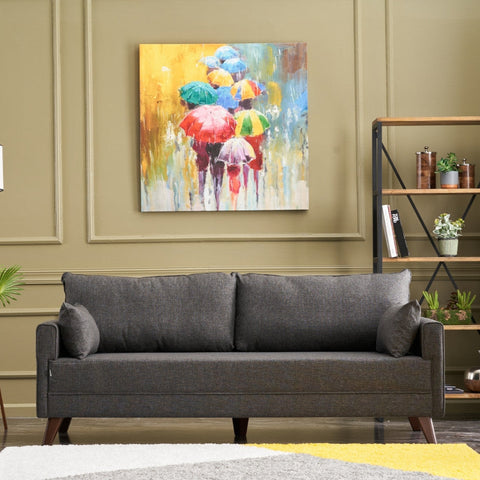 Bella – Anthracite ffabric 3 Seater Sofa | Modern grey fabric sofa