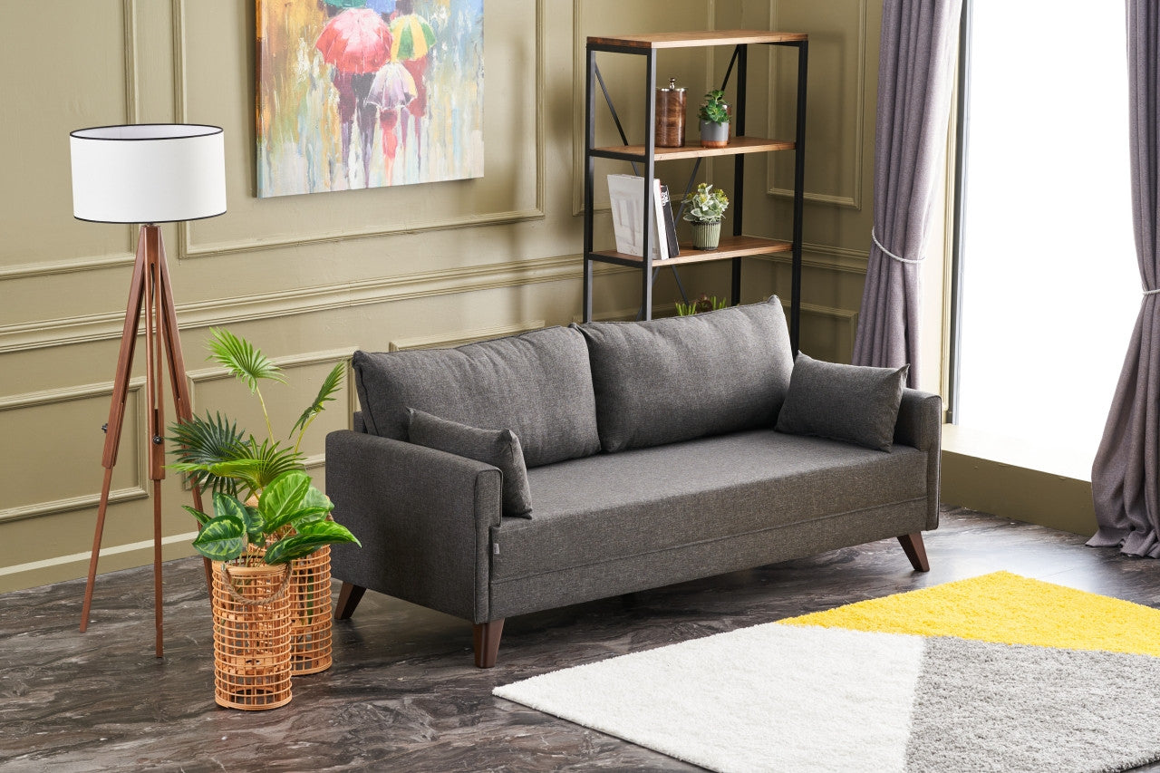 Bella – Anthracite ffabric 3 Seater Sofa | Modern grey fabric sofa