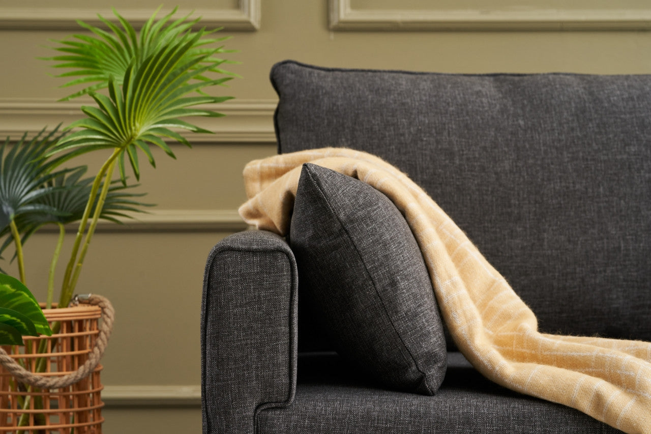 Bella – Anthracite ffabric 3 Seater Sofa | Modern grey fabric sofa