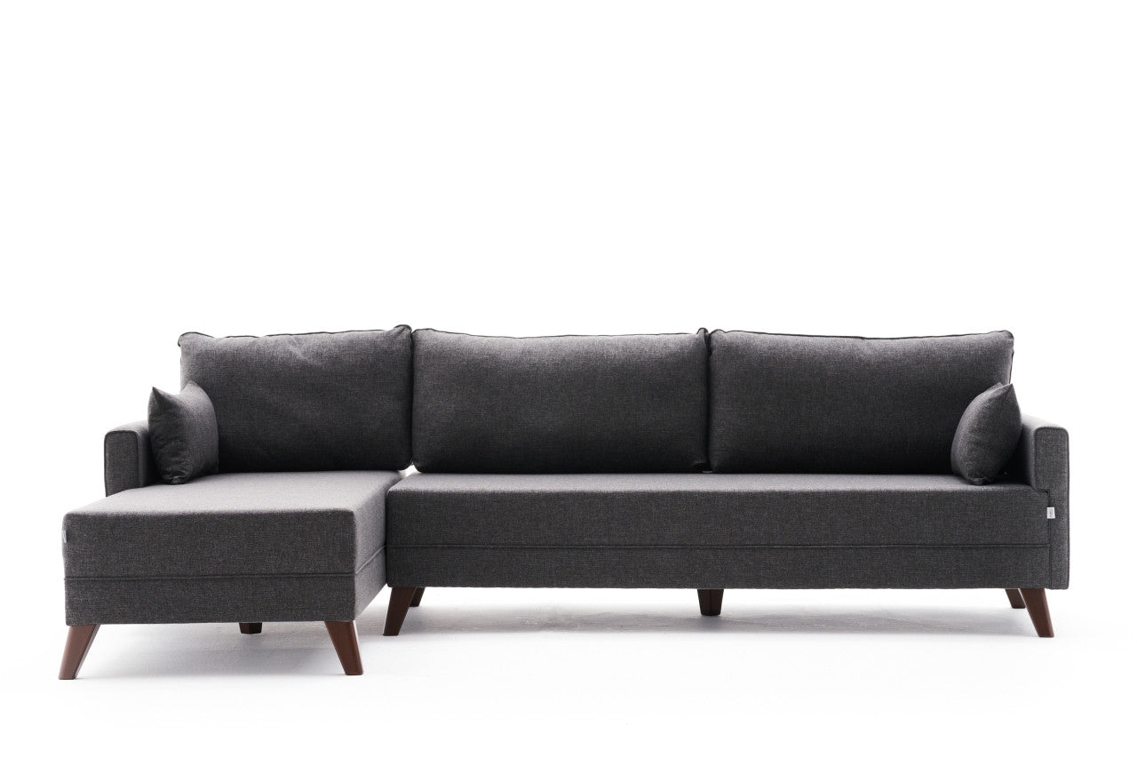 Bella – Anthracite L Shape Corner Sofa | Designer Sectional for Living Room