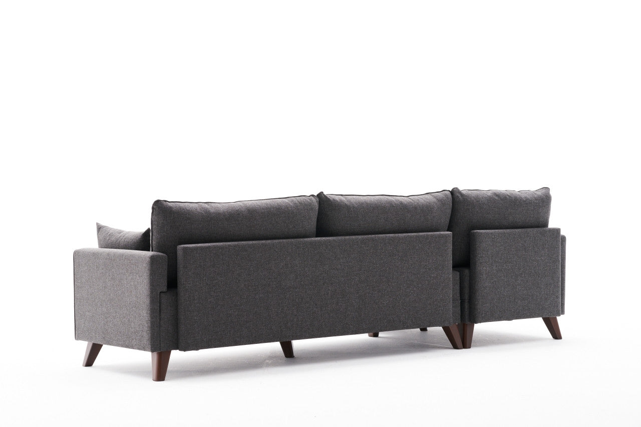 Bella – Anthracite L Shape Corner Sofa | Designer Sectional for Living Room
