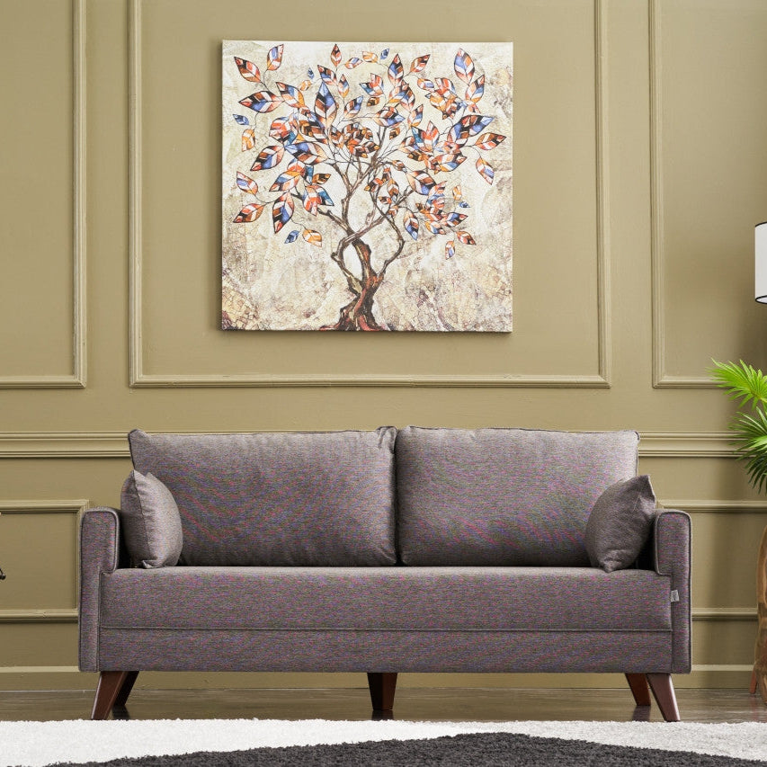 Bella Brown 2 Seater Sofa Compact Modern Couch for Two