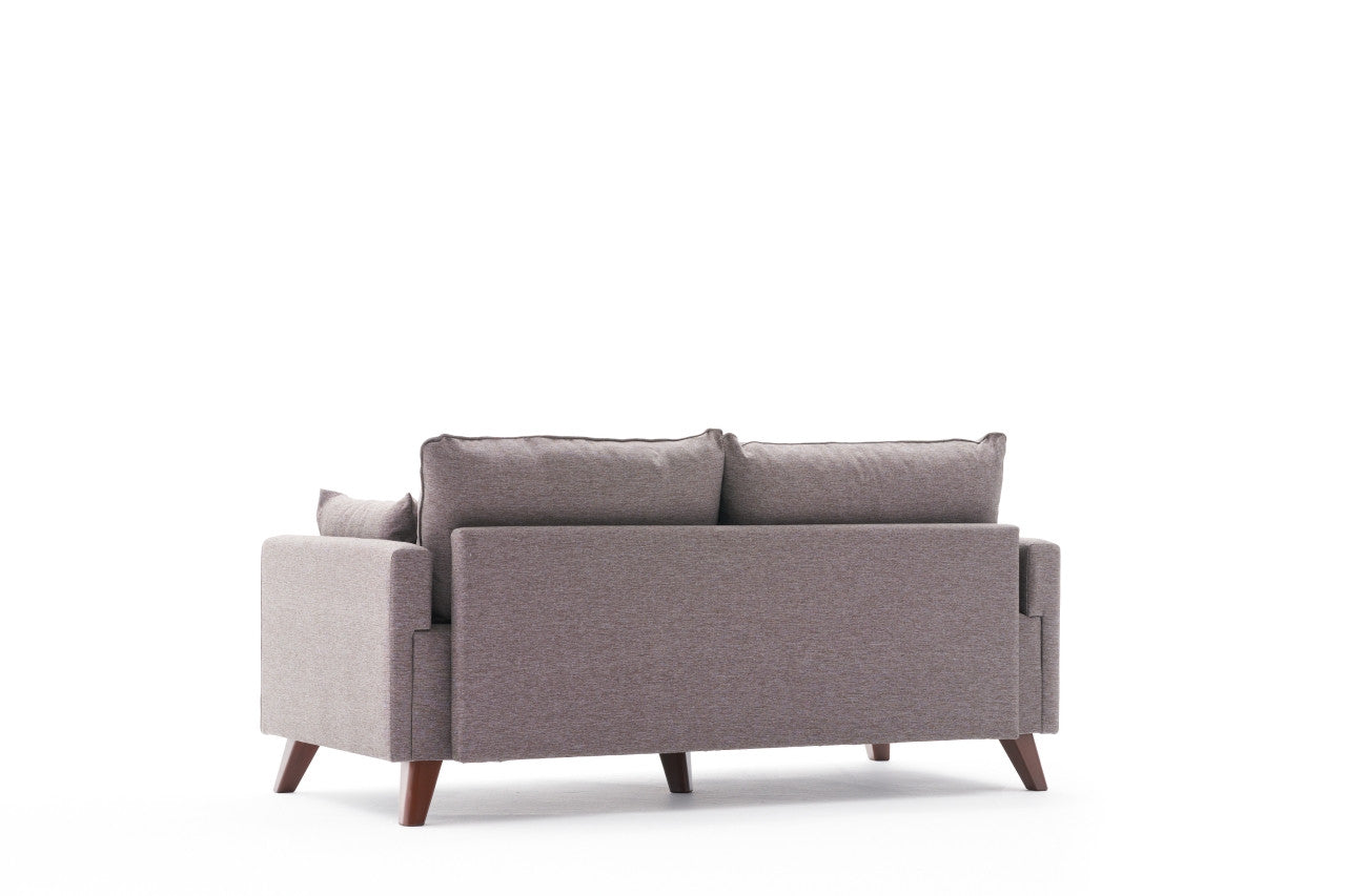 Bella – Brown 2 Seater Sofa | Compact Modern Couch for Two