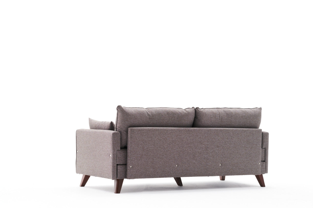Bella Brown 3-Seater Sofa Bed - | Large Pull-Out Couch for Guests