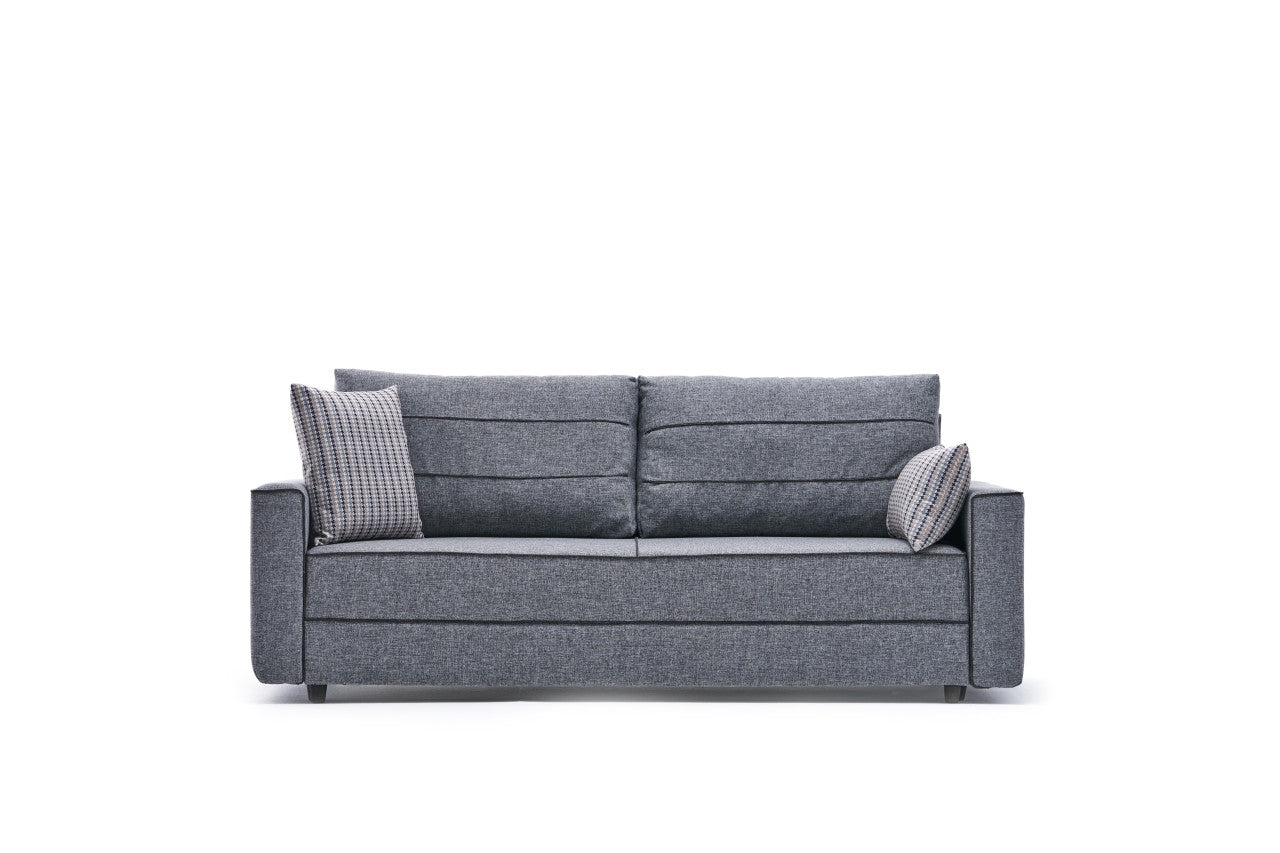 Ece - Grey 3-Seater Sofa Bed - | Large Pull-Out Couch for Guests