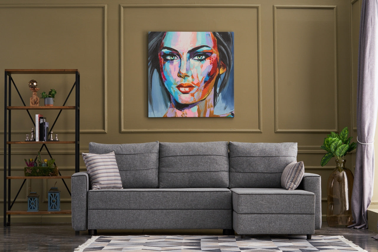 Ece – Grey L Shaped Corner Sofa Bed | Modular Sectional