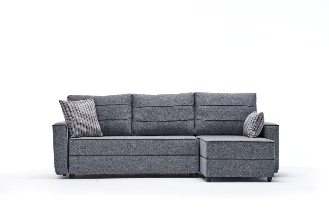 Ece – Grey L Shaped Corner Sofa Bed | Modular Sectional