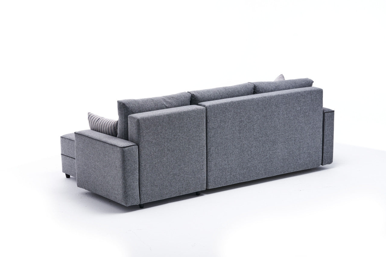 Ece – Grey L Shaped Corner Sofa Bed | Modular Sectional