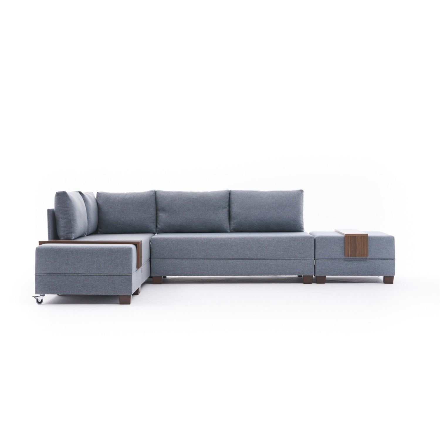 Fly – Blue L Shaped Corner Sofa Bed | Modular Sectional