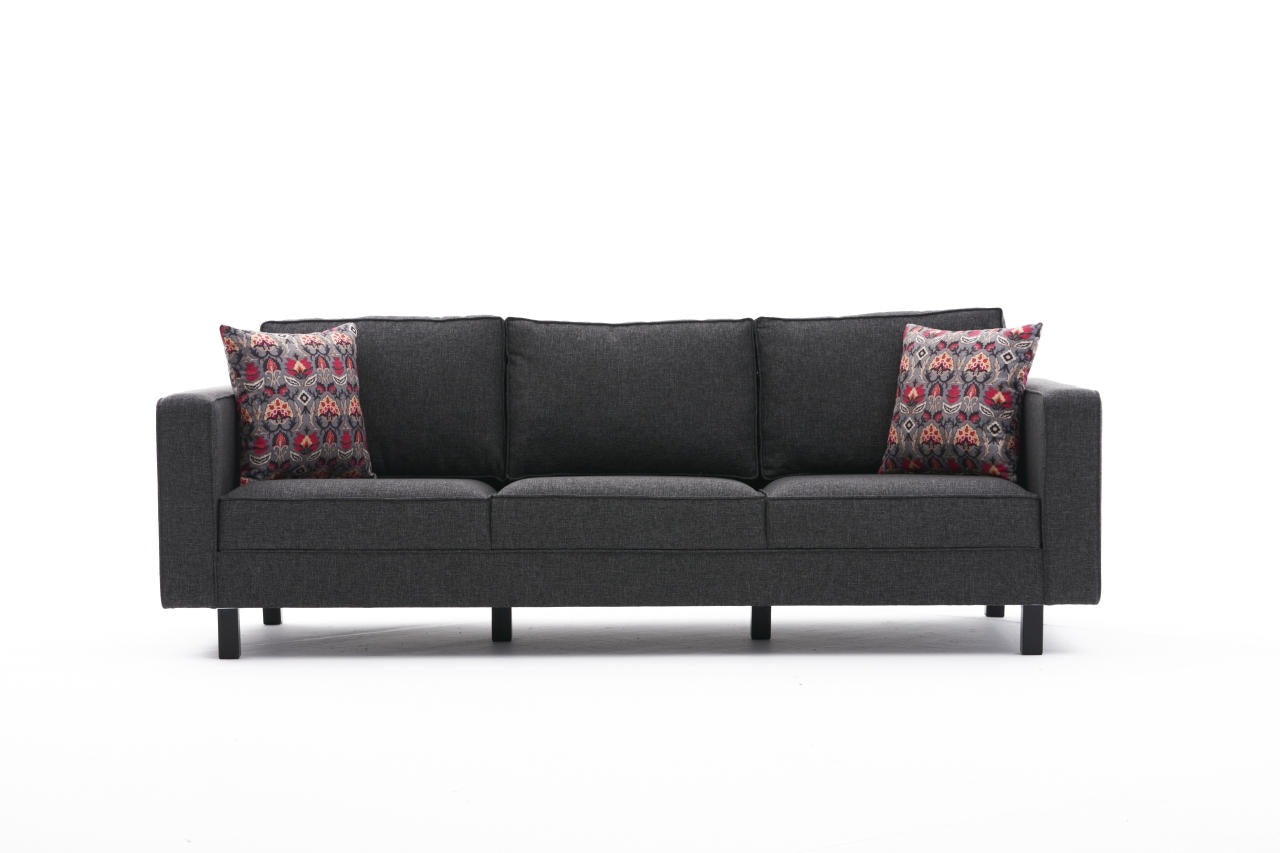 Kale Anthracite 3 Seater Sofa | Comfortable 3 persons sofa