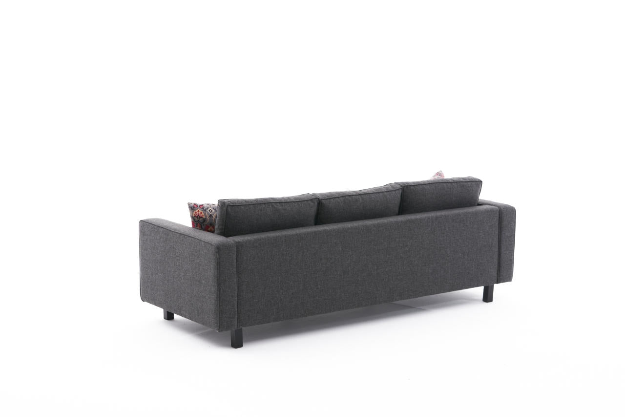 Kale Anthracite 3 Seater Sofa | Comfortable 3 persons sofa