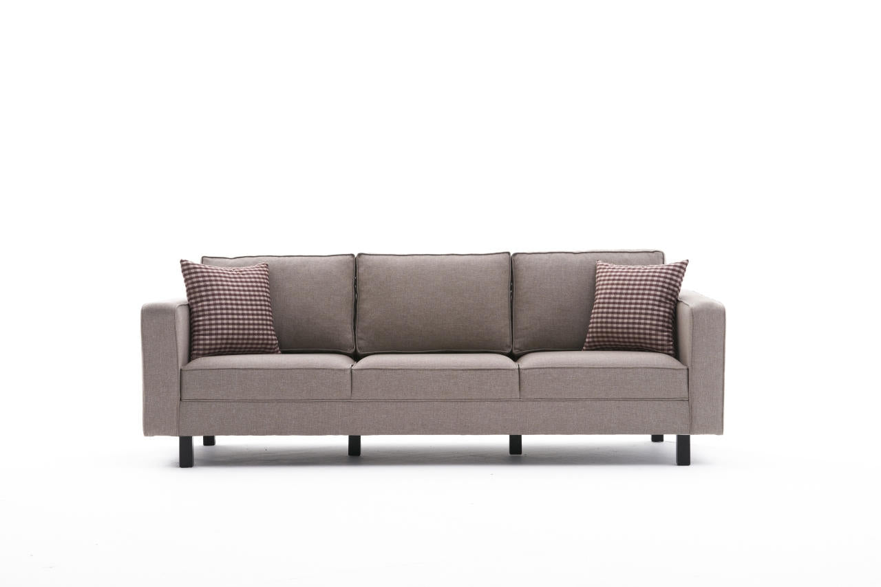 Kale  Cream 3 Seater Sofa | Comfortable Modern 3 persons couch