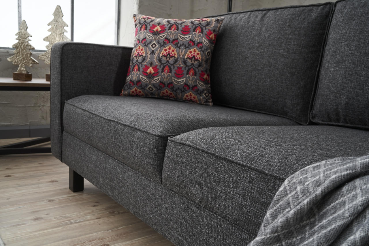 Kale – Anthracite 2 Seater Sofa | Compact Modern Couch for Two