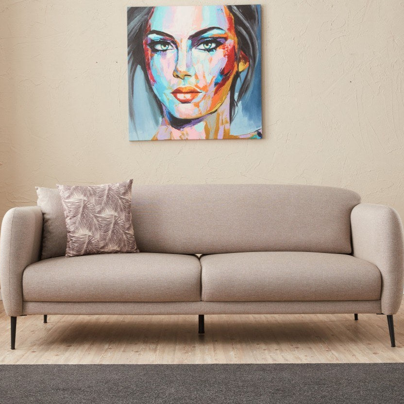 Venus Cream 3Seater Sofa Bed Large PullOut Couch for Guests