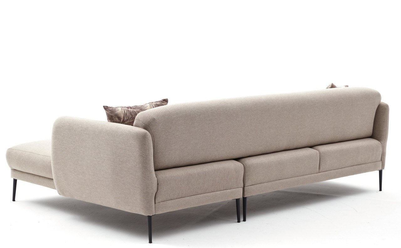 Venus – Cream L Shaped Corner Sofa Bed | Modular Sectional