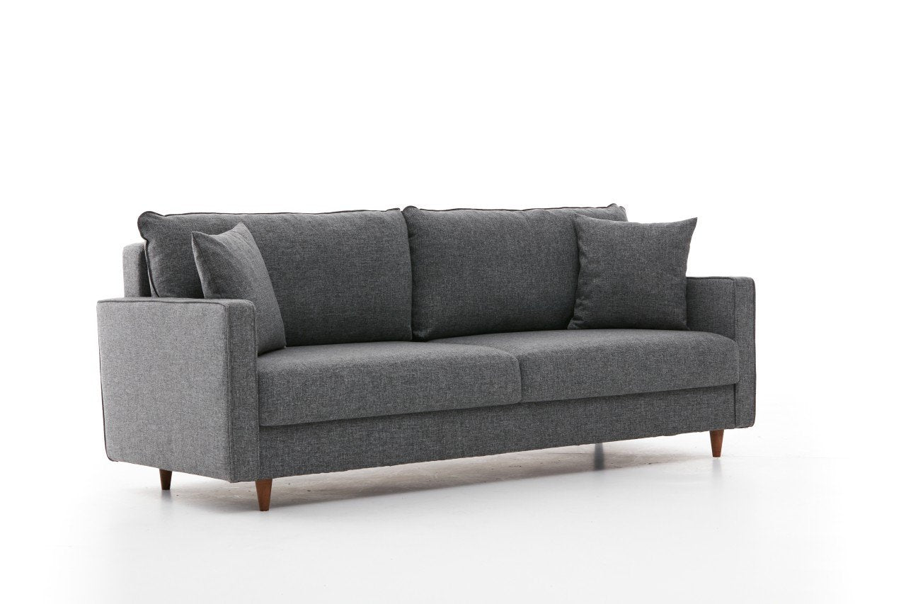 Eva Grey fabric 3 Seater Sofa | Comfortable designer Couch