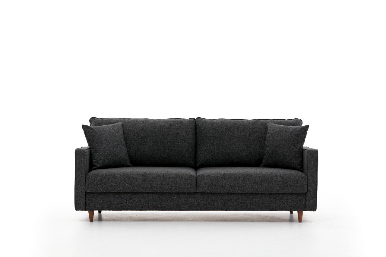Eva  3 Seater Sofa Anthracite fabric | Comfortable washable sofa
