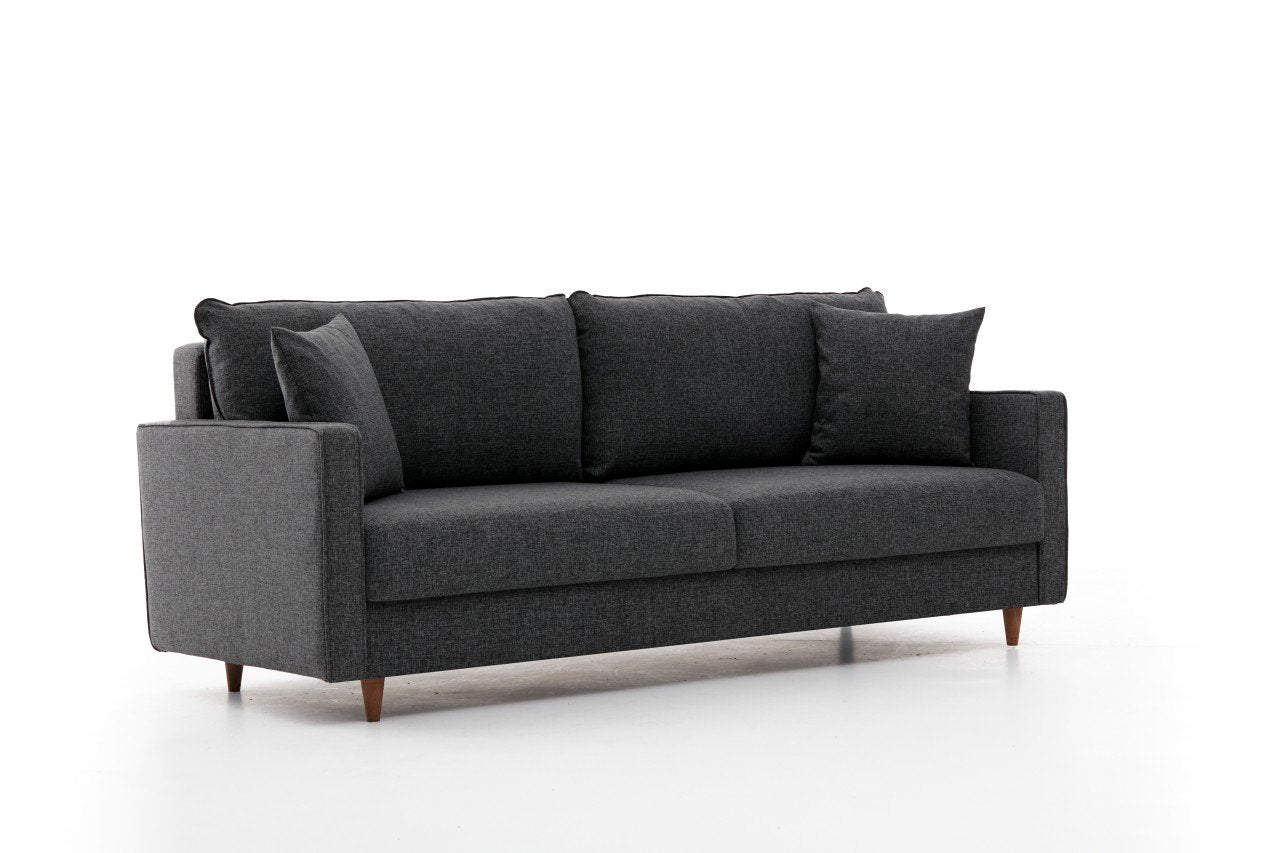 Eva  3 Seater Sofa Anthracite fabric | Comfortable washable sofa