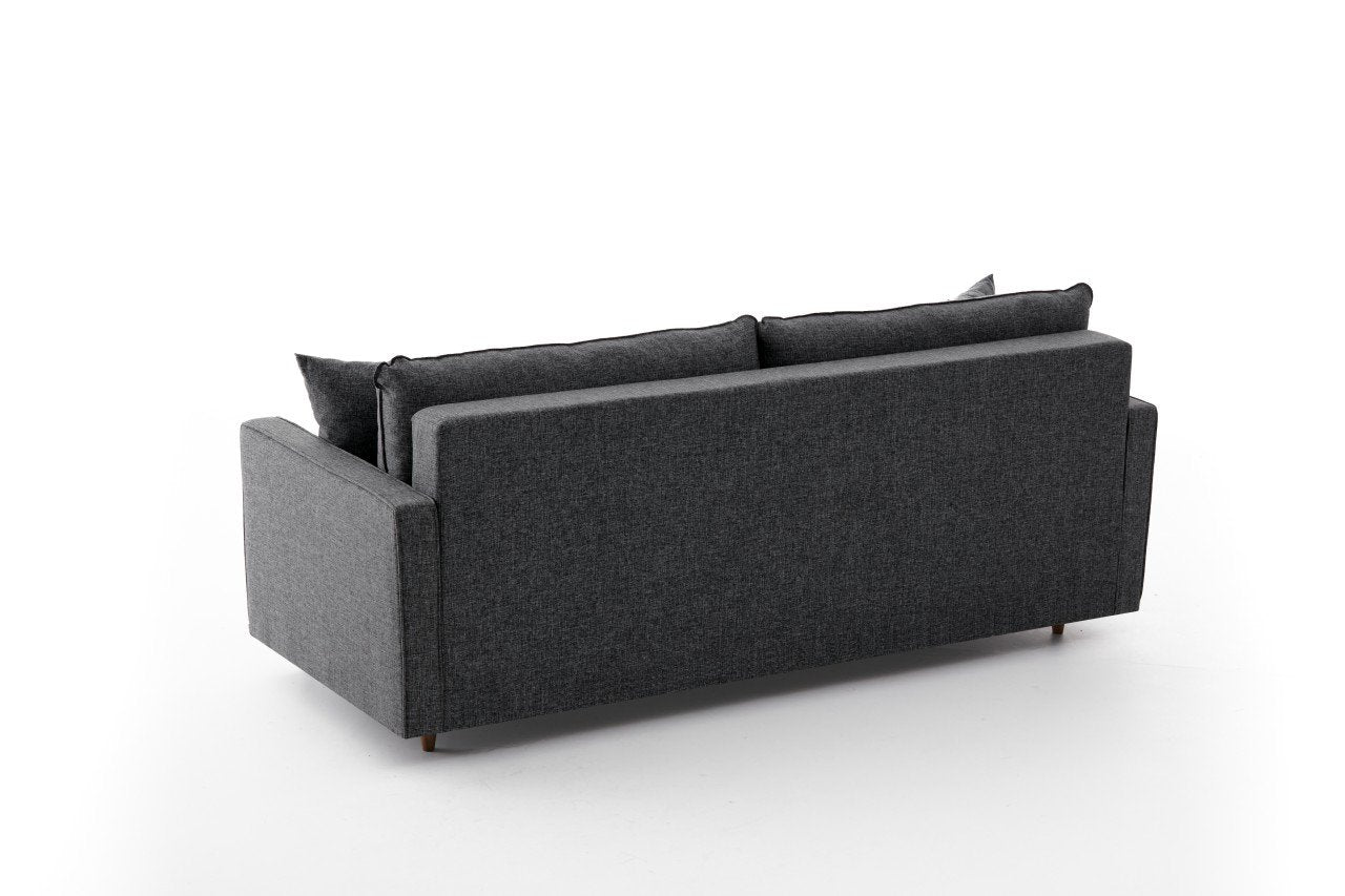 Eva  3 Seater Sofa Anthracite fabric | Comfortable washable sofa