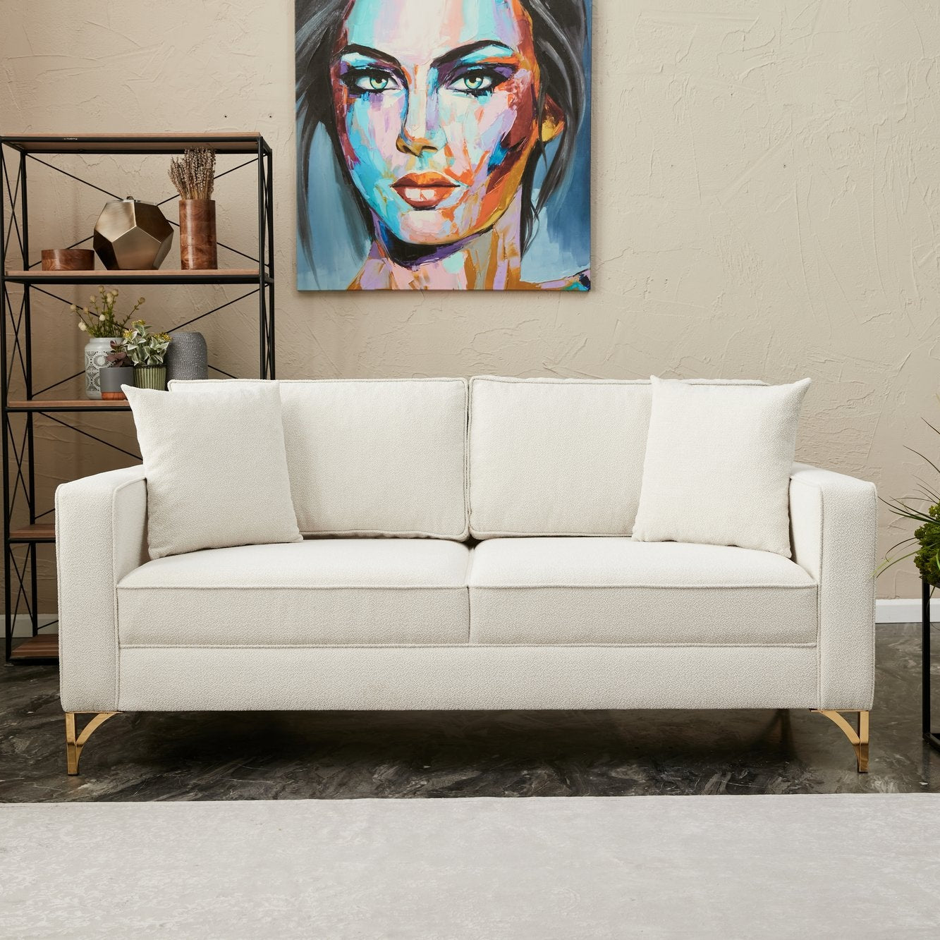 Berlin – Cream
Gold 2 Seater Sofa | Compact Modern Couch for Two