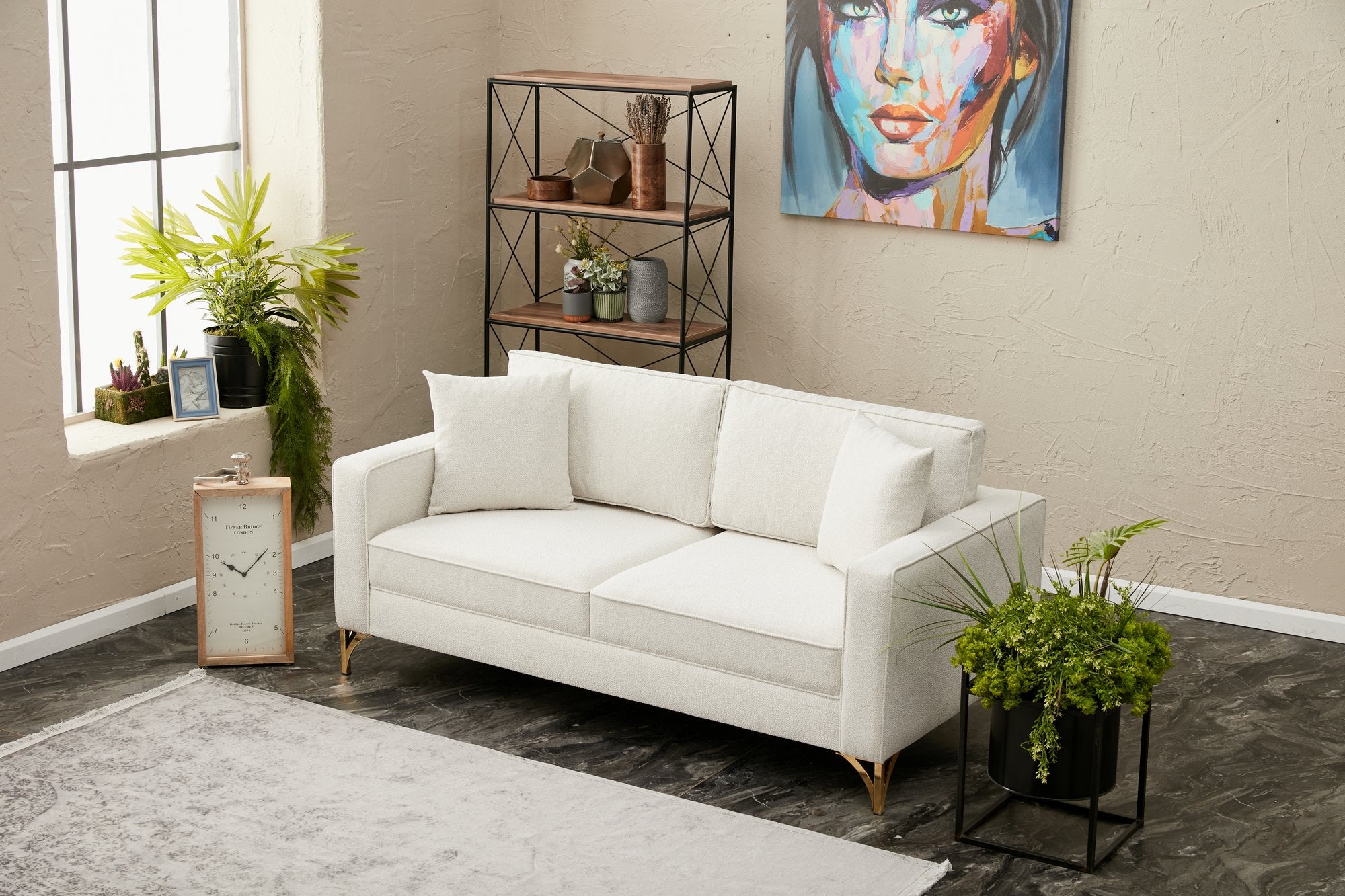 Berlin – Cream
Gold 2 Seater Sofa | Compact Modern Couch for Two