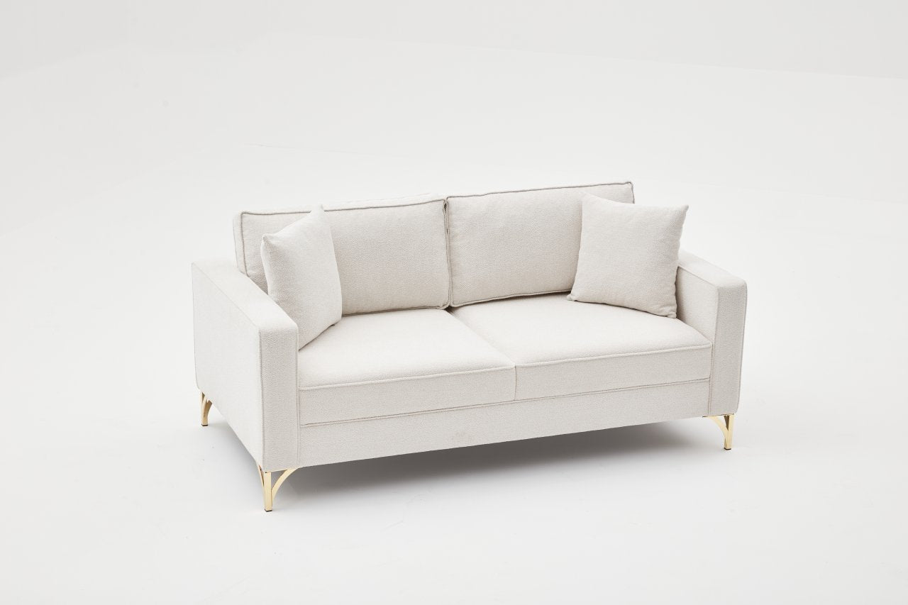 Berlin – Cream
Gold 2 Seater Sofa | Compact Modern Couch for Two