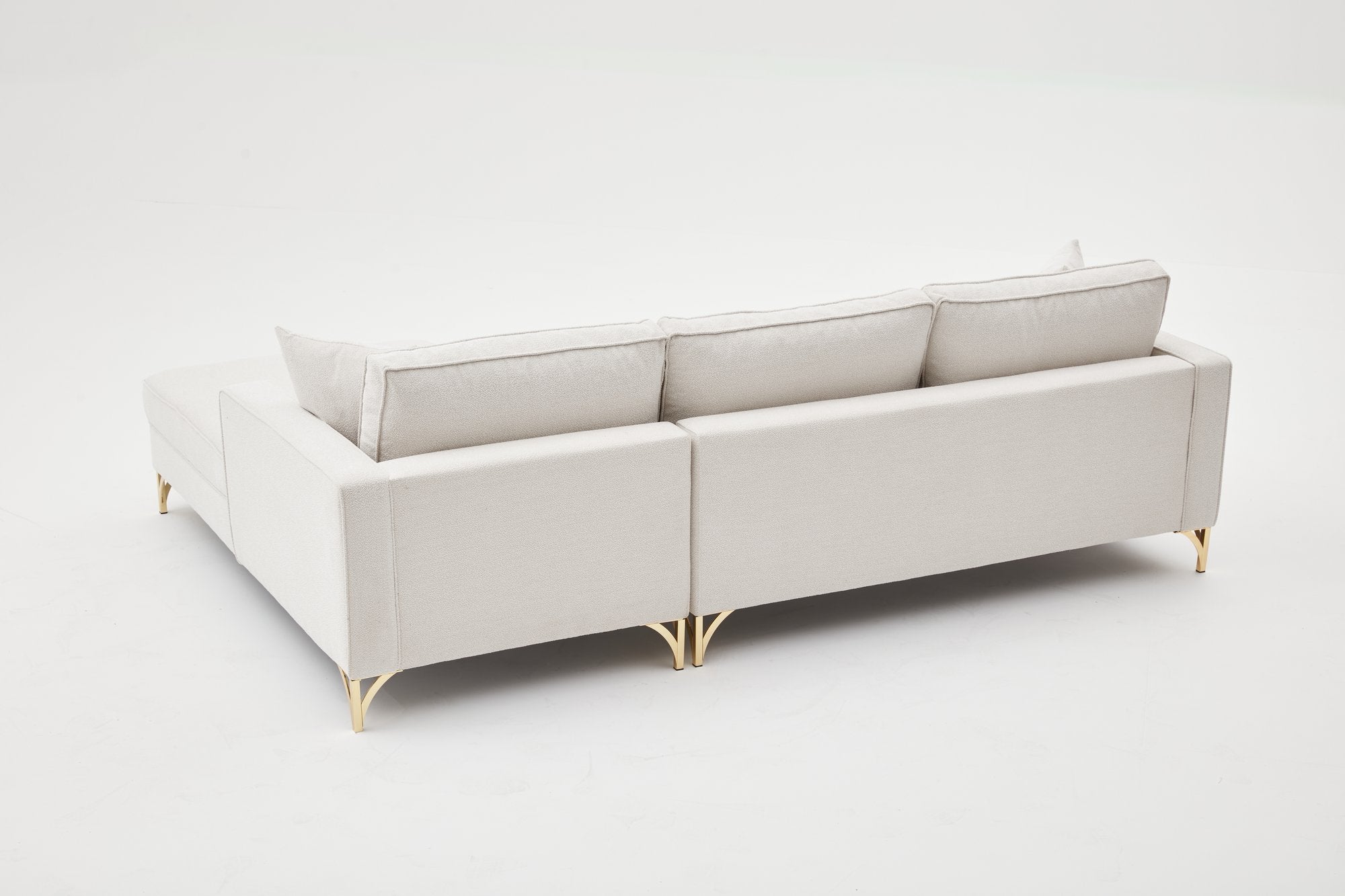Berlin – Cream
Gold L Shape Corner Sofa | Designer Sectional for Living Room