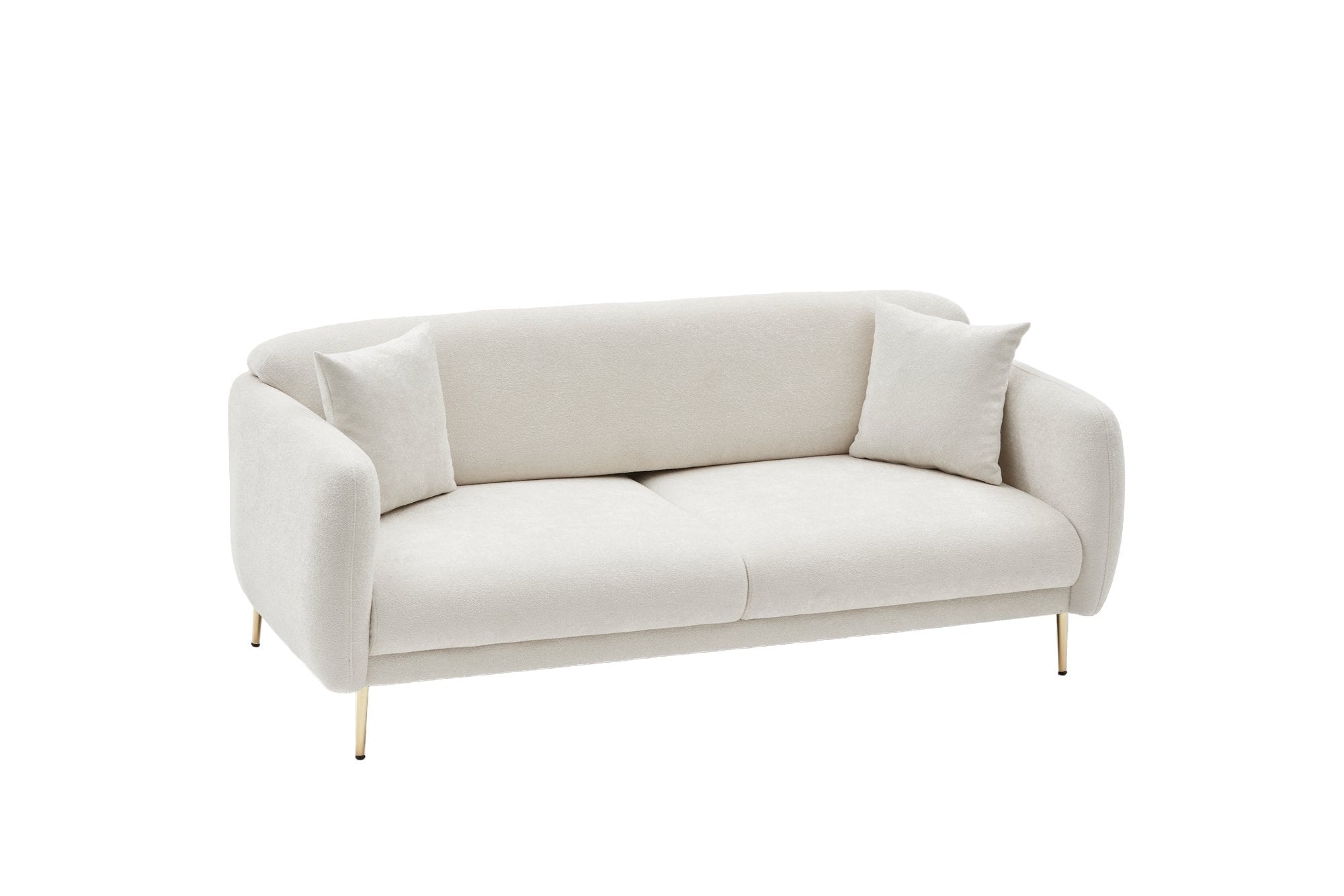 Simena - Cream 3-Seater Sofa Bed | Large Pull-Out Couch for Guests
gold