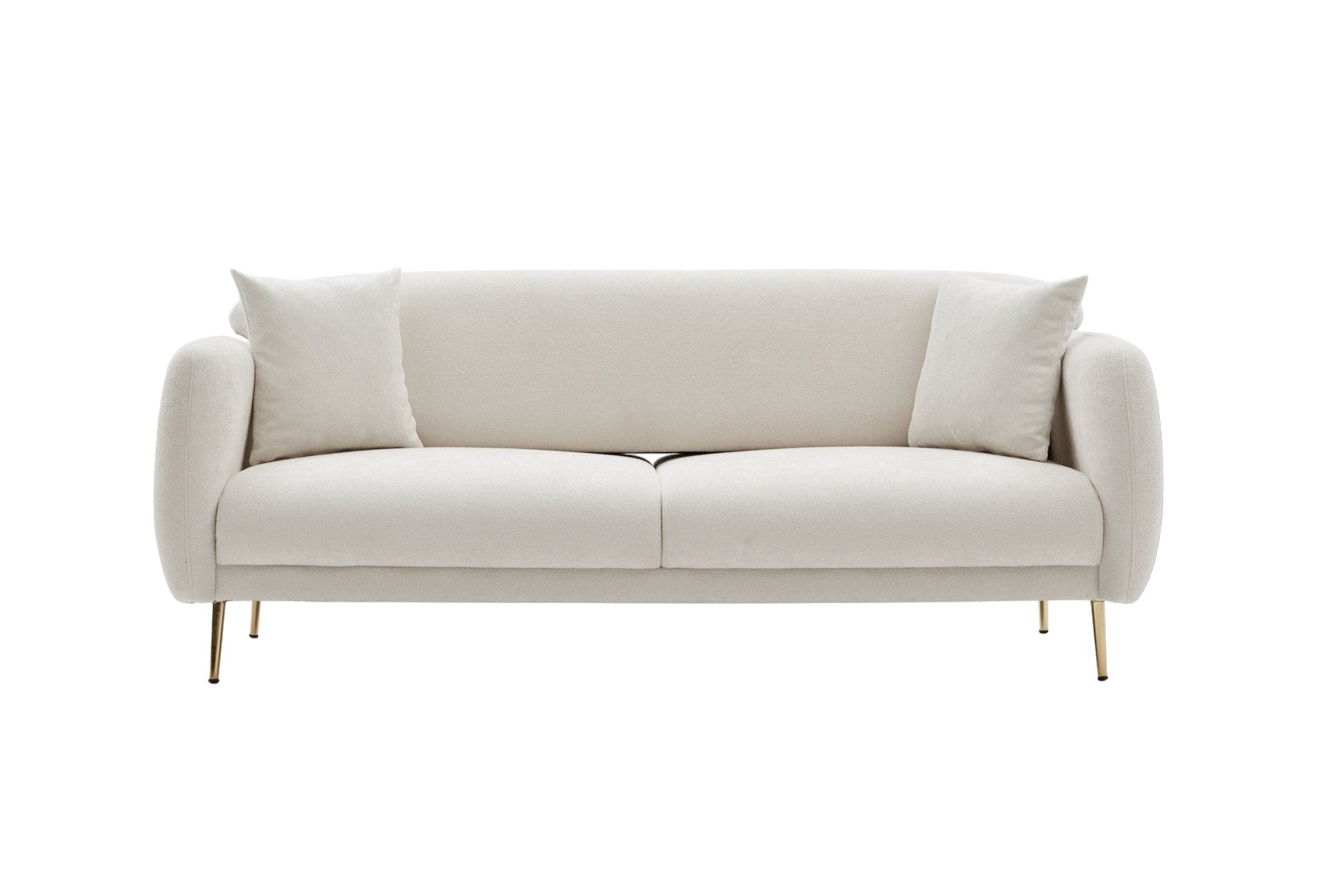 Simena - Cream 3-Seater Sofa Bed | Large Pull-Out Couch for Guests
gold
