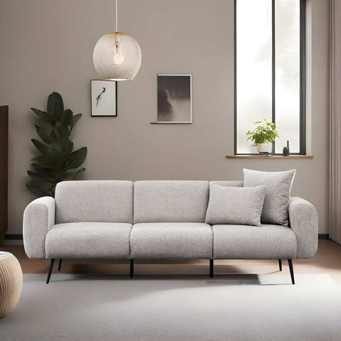 Side Light Grey 3 Seater Sofa | Comfortable elegant sofa