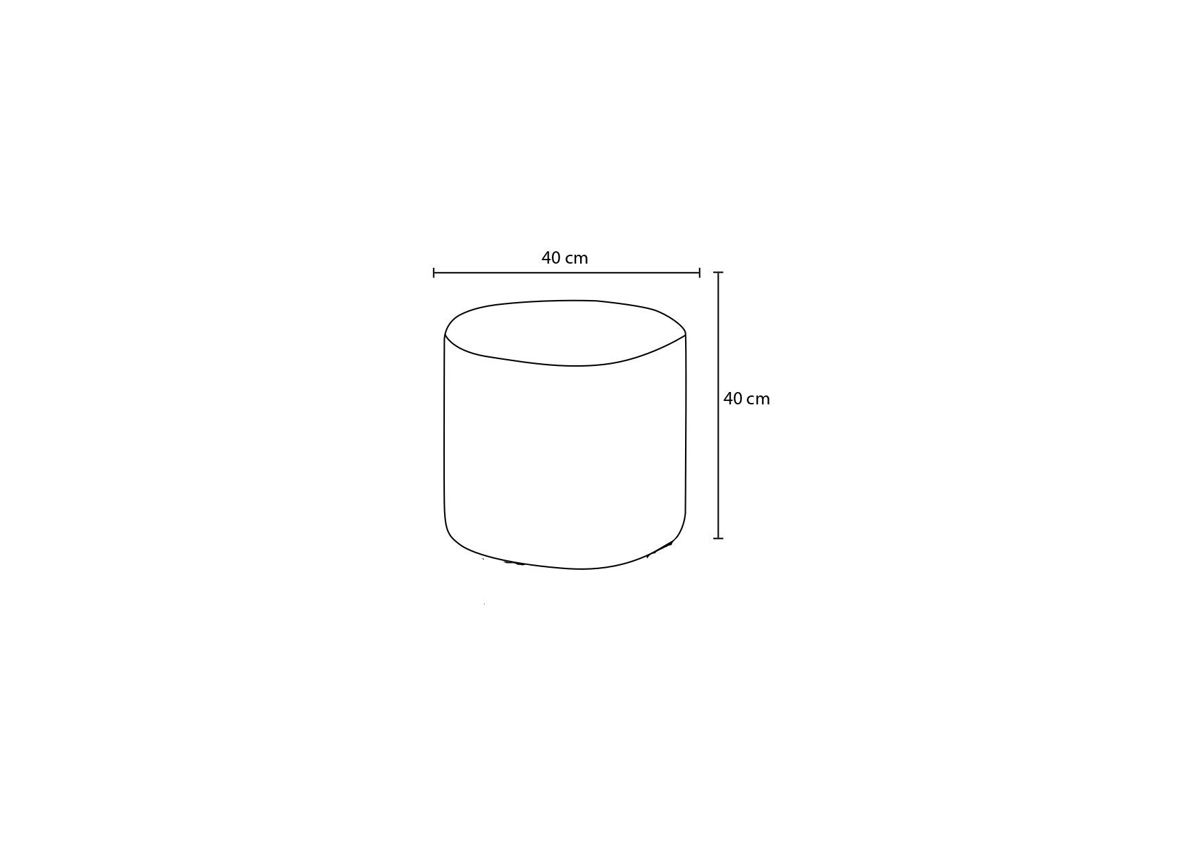 Bitez -Cream Pouffe – Modern Upholstered Ottoman