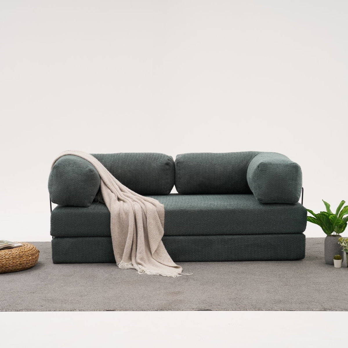 Green 3 Seater Sofa bed Original Modern 2 oersons sofa bed