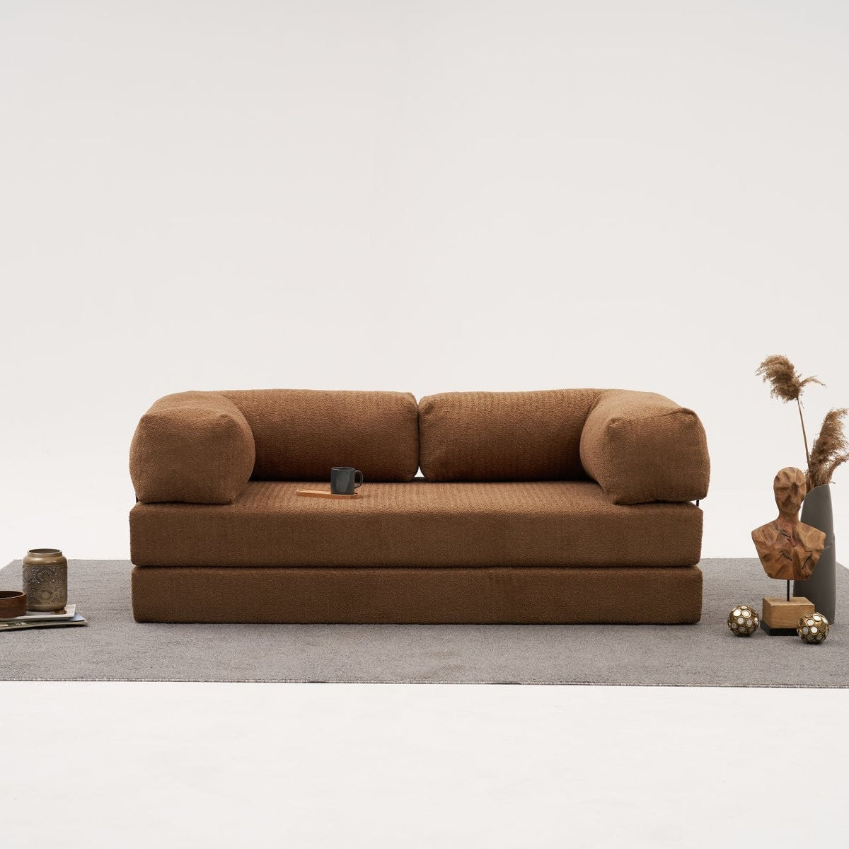 Brown 3 Seater Sofa bed Comfortable original 2 persons sofa bed