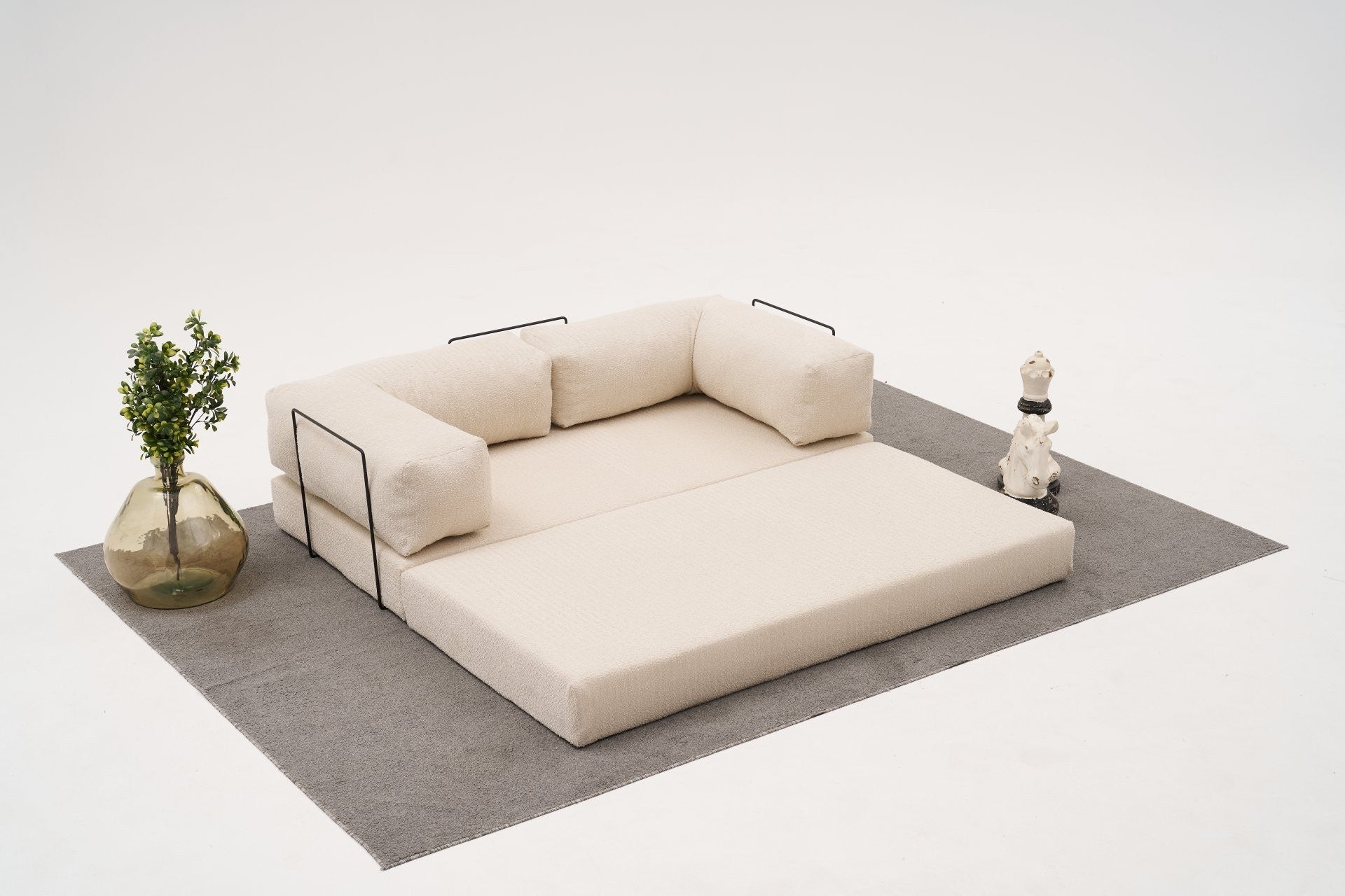 Cream 3 Seater Sofa bed | Comfortable 2 persons sofa bed