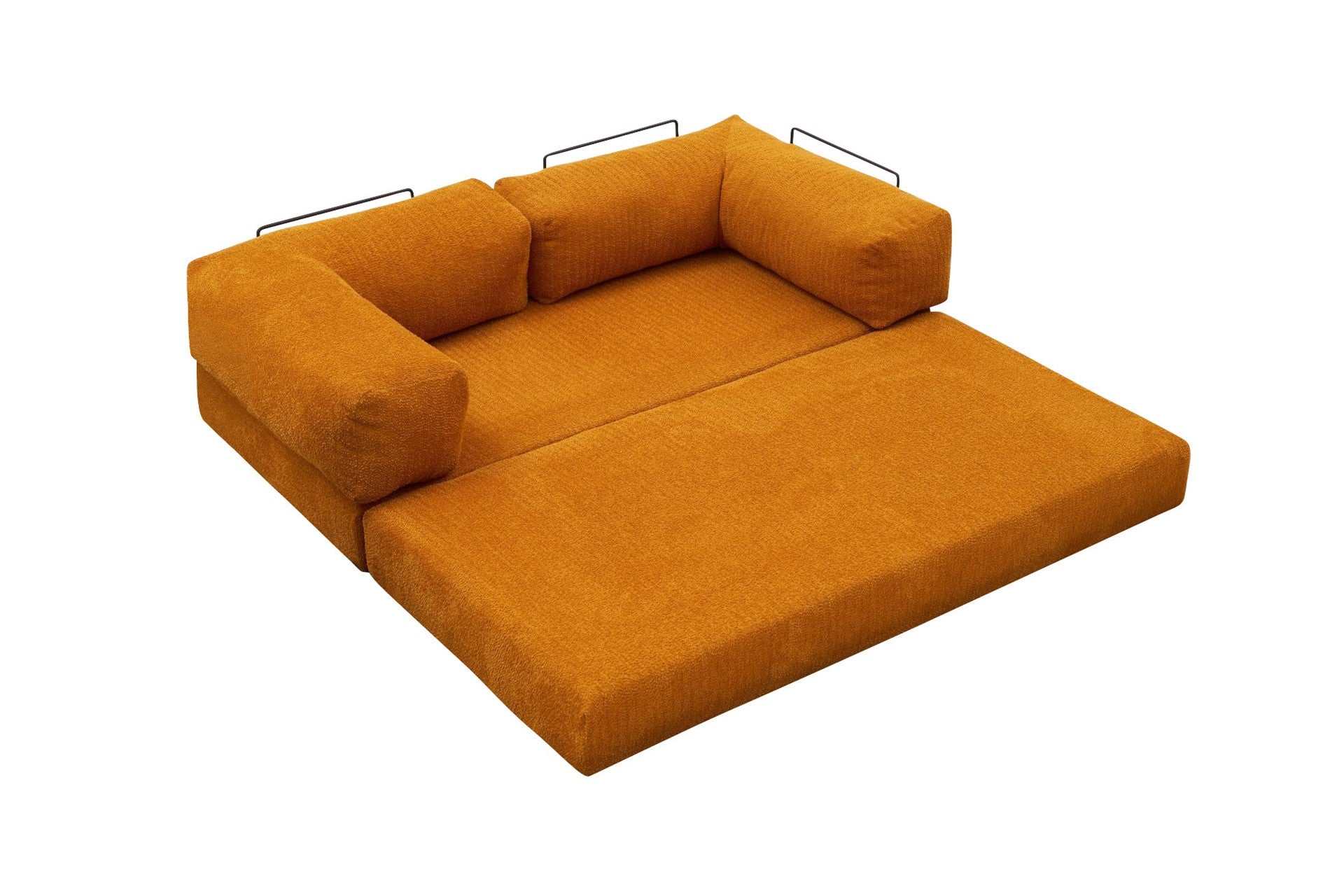 Orange 3 Seater Sofa bed | Comfortable original 2 persons bed