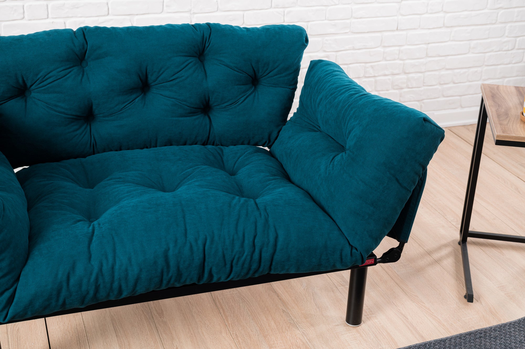 Nitta Petrol blue Two-Seater Sofa Bed