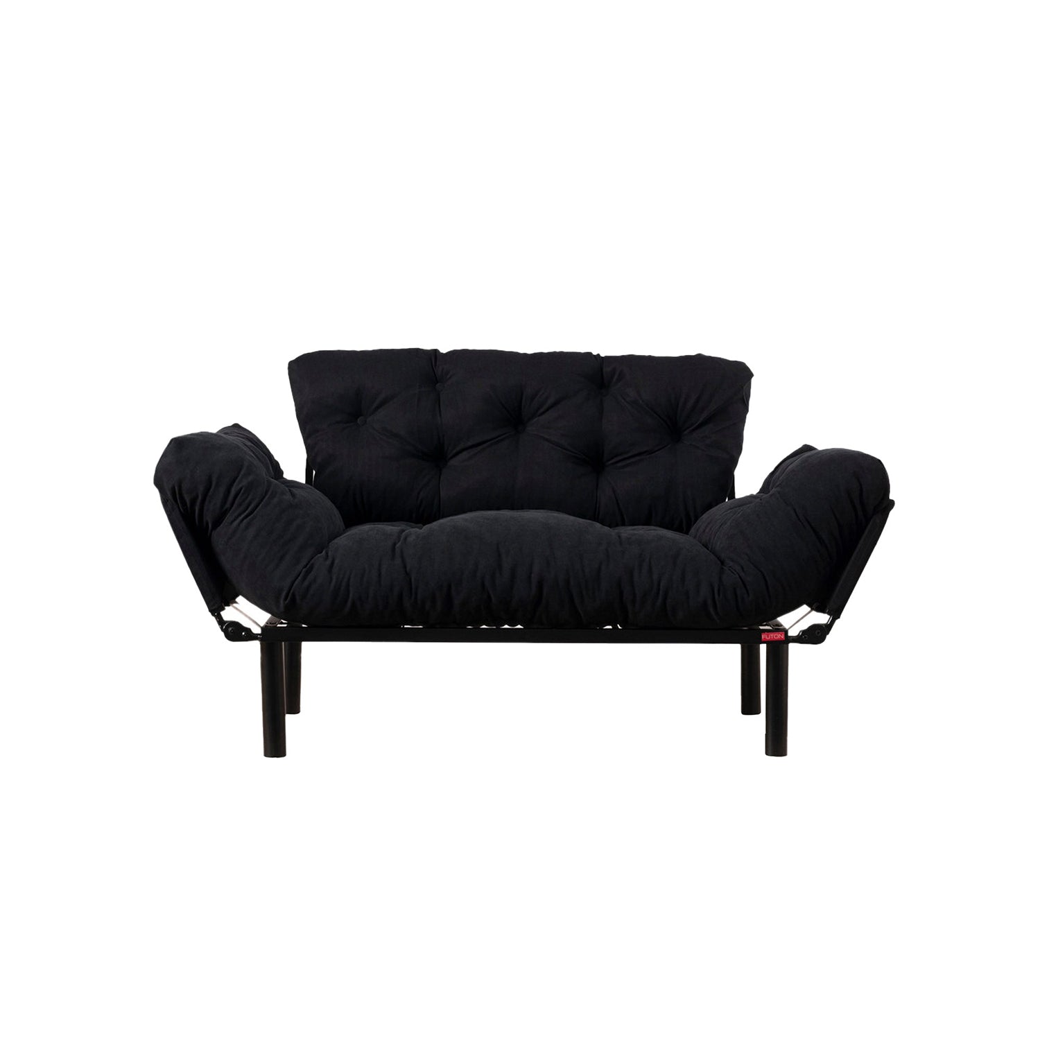 Nitta Black Two-Seater Sofa Bed