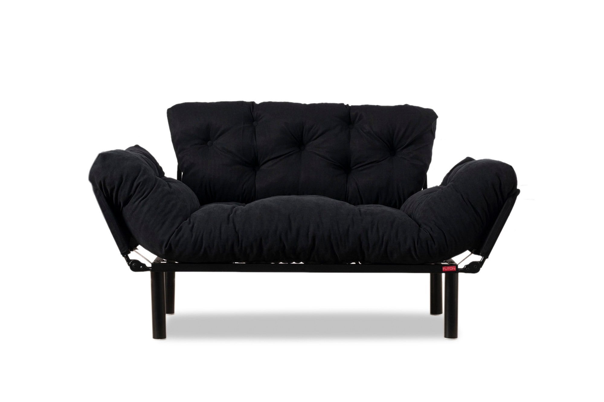 Nitta Black Two-Seater Sofa Bed