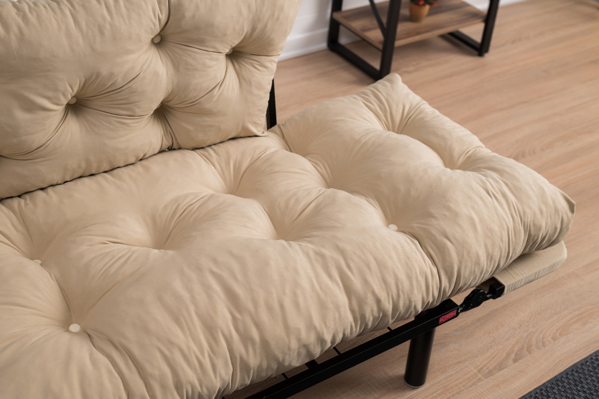 Nitta Cream Two-Seater Sofa Bed