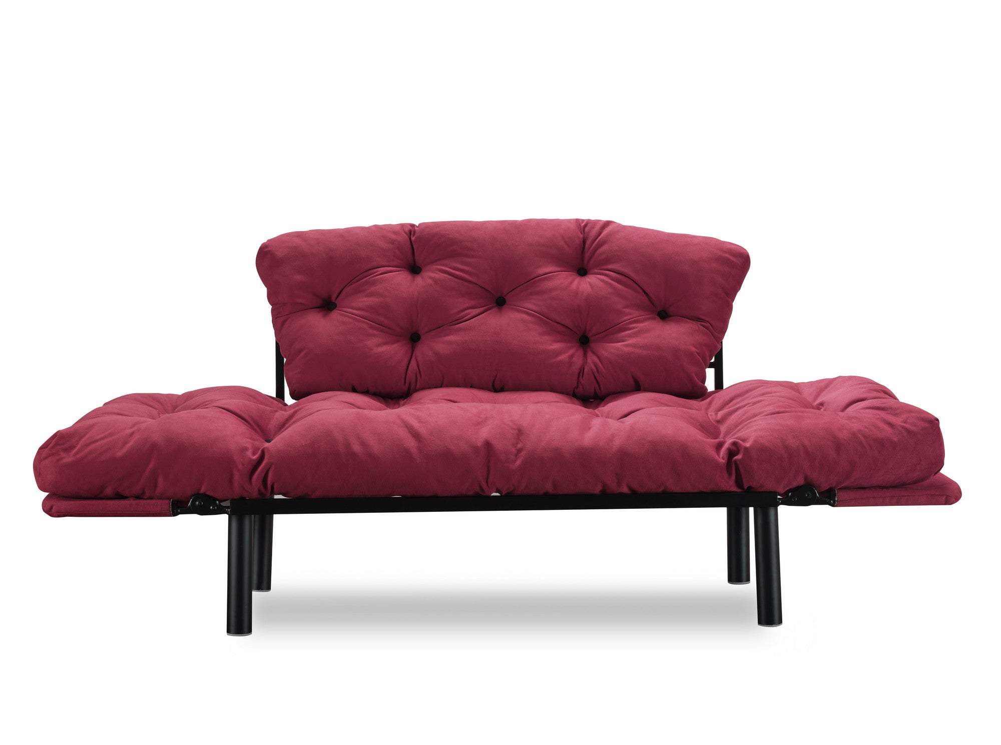 Nitta Maroon Two-Seater Sofa Bed