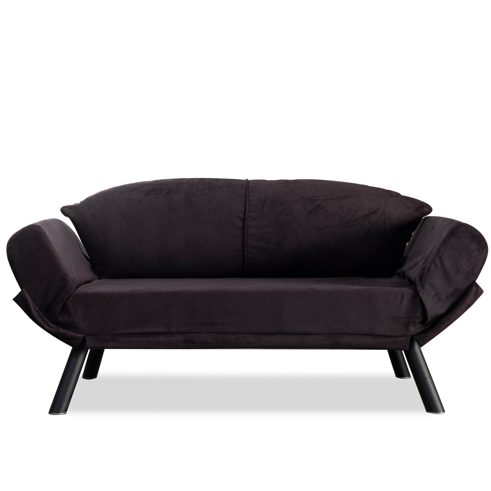 Genzo Black Two-Seater Sofa Bed