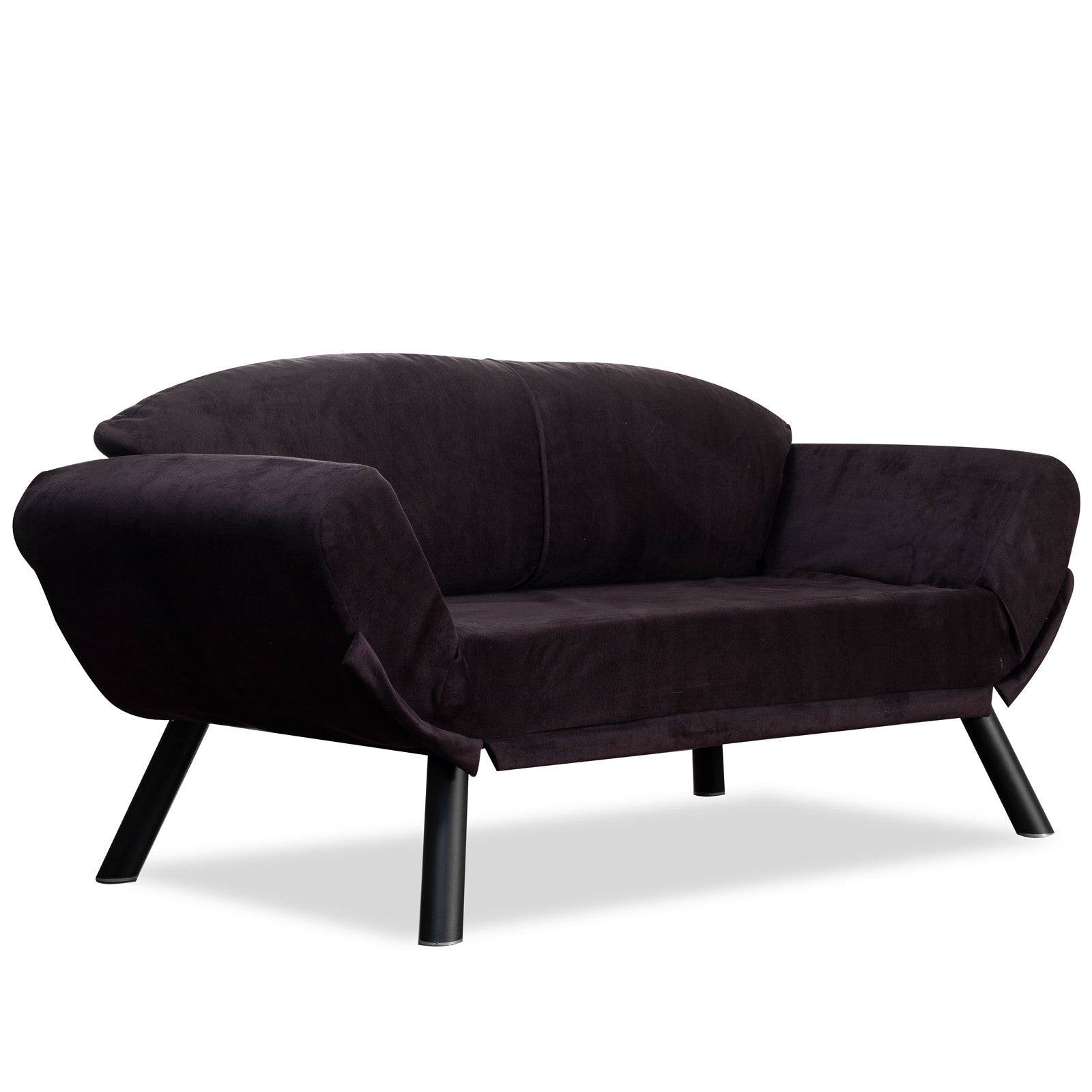 Genzo Black Two-Seater Sofa Bed