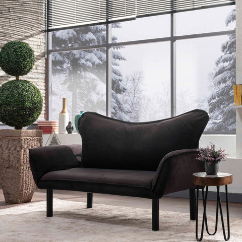 Chatto Black Two-Seater Sofa Bed