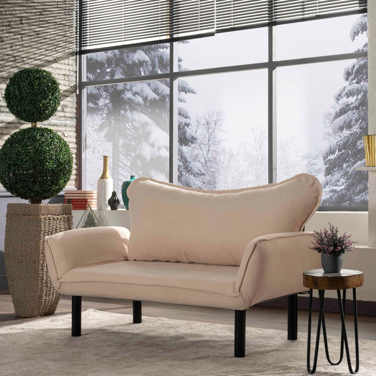 Chatto Cream TwoSeater Sofa Bed