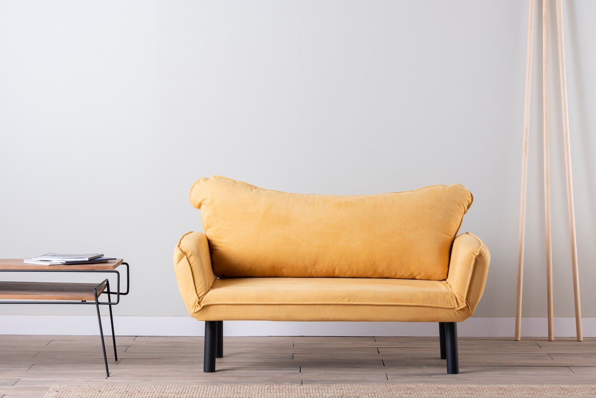 Chatto Mustard Two-Seater Sofa Bed